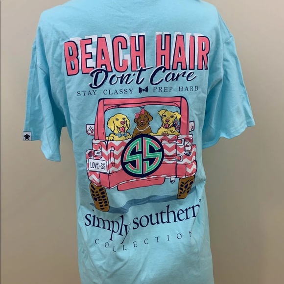 Simply Southern Tops - NWT Simply Southern t shirt beach hair don’t care